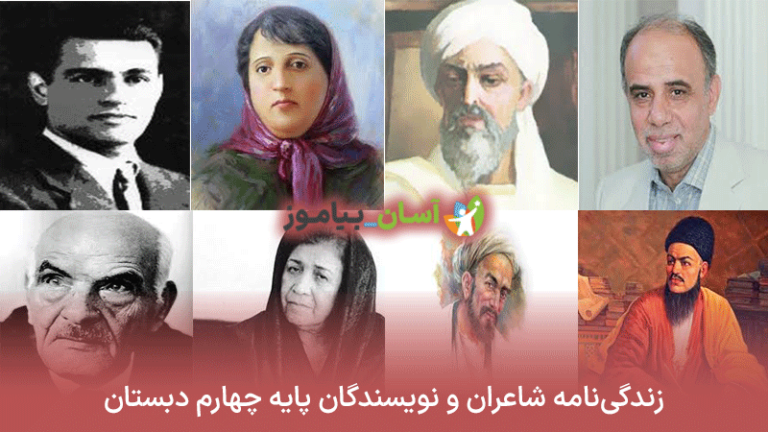 زندگی‌نامه شاعران و نویسندگان پایه چهارم دبستان